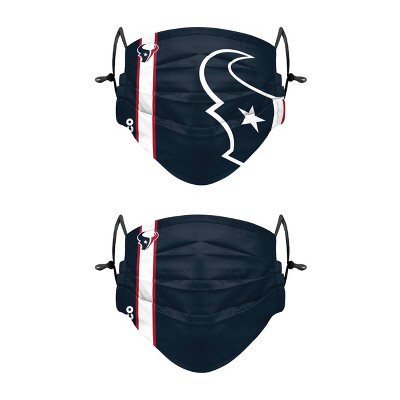 NFL Houston Texans Adult Gameday Adjustable Face Covering - 2pk