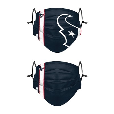 NFL Houston Texans Youth Gameday Adjustable Face Covering - 2pk