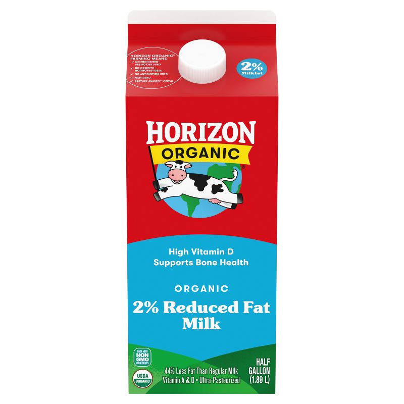 Horizon Organic 2% Reduced Fat High Vitamin D Milk - 0.5gal, 1 of 9