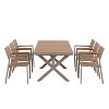 CAVINAS Dining Table Set for 6 Extendable Patio Table Modern Patio Table and Chairs Set with 6 Chairs for Garden - 2 of 4