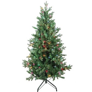 Kurt S. Adler 4.5' Pre-Lit Multicolor Incandescent Jackson Pine Tree - 1 of 3