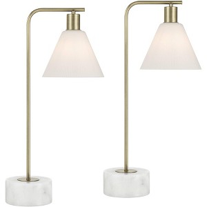 360 Lighting Bella 24 1/2" High Brass 1-Light Table Lamp Set of 2 - 1 of 4