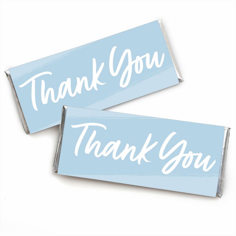 Big Dot of Happiness Dusty Blue Elegantly Simple - Candy Bar Wrapper Guest Party Favors - Set of 24, 1 of 5