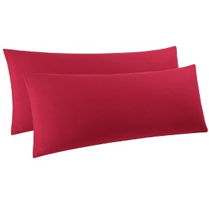 PiccoCasa 110GSM Microfiber Zipper Closure Soft Breathable Body Pillow Cover 2 Pcs - 1 of 3