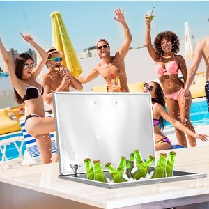 Garvee Drop In Ice Chest, Drop In Cooler, Stainless Steel Ice Chest with Hinged Cover, Wine Coller for Home and Commercial - 1 of 4