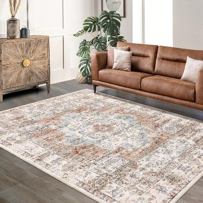 Washable Non-Slip Vintage Carpet, Foldable Indoor Carpet, Super Soft Vintage Dimpled Carpet For Living Room, Bedroom, Game Room, Dorm Room
