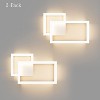 Runesay Modern LED Wall Sconce Lighting Fixture 2-Pack Aluminum Up and Down 20W LED Modern Wall Sconce (Warm White Light, 3000K) - 2 of 4