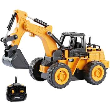 Top Race Fully Functional Remote Control Excavator - Kids Size Designed for Small Hands