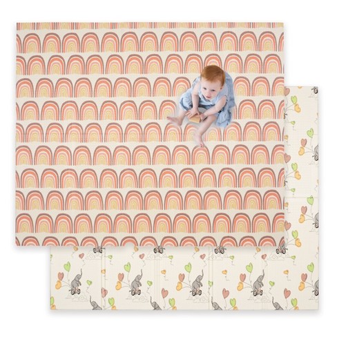 Baby Mat for Floor with Handbag, 80×50 Foldable Thick Large Non-Slip Care  Playmats for Babies and Toddlers, Waterproof No Tonic Tummy Time Mat for