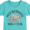 Girls' - Winnie the Pooh - Christmas Most Wonderful Time of the Year Fitted Short Sleeve Graphic T-Shirt - 2 of 4