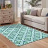 Marlowe Floral Lattice Patio Rug Blue/Green - 2 of 4