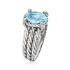 Ross-Simons 2.30 Carat Sky Blue Topaz 3-Row Ring With White Topaz in Sterling Silver - 3 of 4