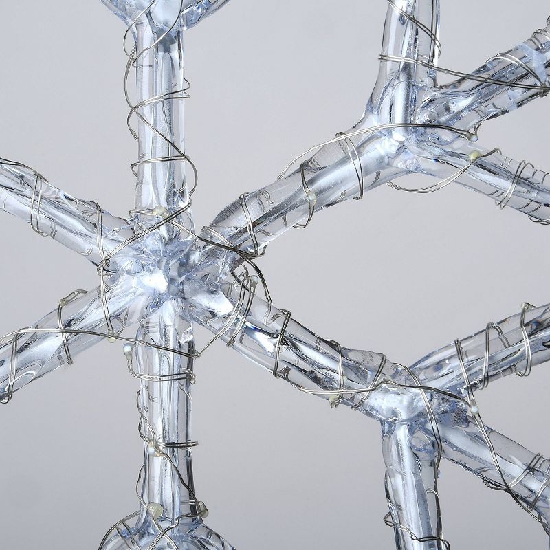 2pc LED Diamond Tip Ice Crystal Snowflake Novelty Silhouette Light - National Tree Company, 6 of 8