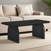 Resenkos Wooden Rectangular Coffee Table, Modern Living Room Furniture, Stylish Home Decor, Perfect for Contemporary Style, Black - 2 of 4