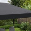 Resenkos Patio Garden Pergola, Pergola Canopy,10' x 20' Pop Up Canopy Tent, Upgraded Heavy Duty Tents for Parties with Carry Bag, Black - 4 of 4