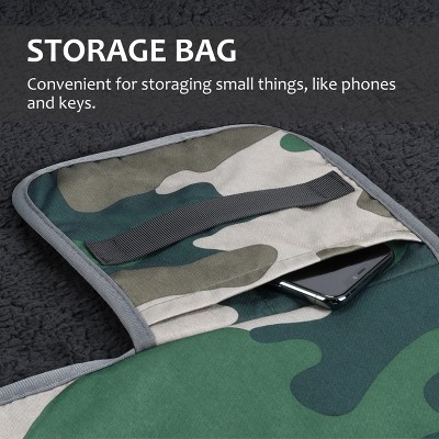 Camo and Black Reversible Waterproof Sherpa Fleece Blanket, 59" x 79"