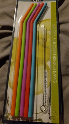 Rsvp Silicone Straws 10 Set of 6