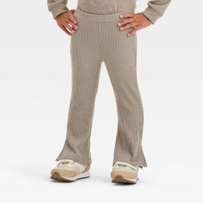 Image of Toddler Girls' Cozy Bottom Pants - Cat & Jack™ Brown 4T