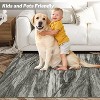 Abstract Rug Large Rugs Neutral Modern Washable Area Rugs Dining Non-Slip Stain Resistant Foldable Thin Rug - 4 of 4