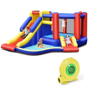 Tangkula Inflatable Water Slide Bounce House Bouncing Castle w/ 480W Blower - 1 of 4