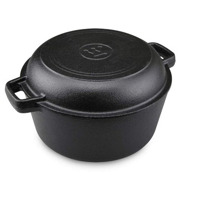 Westinghouse Cast Iron 5-Quart Seasoned Dutch Oven With 10.25-Inch Skillet Lid