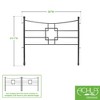 Achla Designs Set of 4 Wrought Iron Square-on-Square Fence Sections Graphite Powder Coated Finish: Weather-Resistant, No Assembly Required - 3 of 4