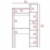 NicBex Home Office Desks Desk with Storage Office Home Desks Study Writing Table with 6 Open Shelves for Office Room - 2 of 4