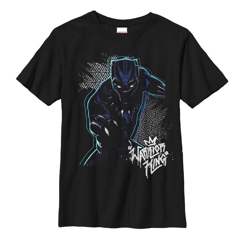 Boy's Marvel Black Panther 2018 Triangle Pattern T-Shirt, 1 of 6