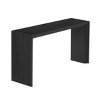 59" Wooden Entryway Console Table,Rectangle Accent Table with Paulownia Veneer,Striped Design for Living Room or Hallway-Cuddlewood - 3 of 4