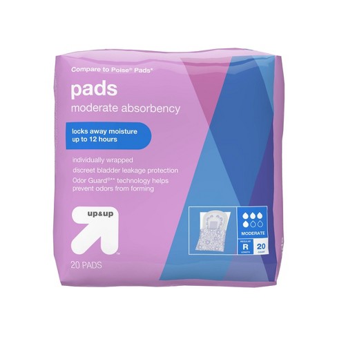 Incontinence Pads For Women - Moderate Absorbency - Regular - Up & Up™ :  Target