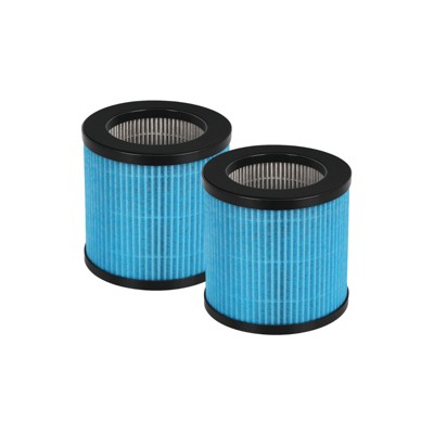 Nispira True HEPA Replacement Filters, Compatible with TOPPIN TPAP002 Air Purifier Comfy Air C1, Compared to Part# TPFF002, 2-Pack