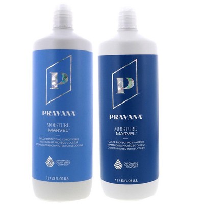 Pravana Moisture Marvel Color Protecting Shampoo, 33 oz & Pravana Moisture Marvel Color Protecting Conditioner, 33 oz DUO