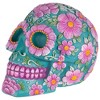 Northlight  Skull Coin Bank - 7.75" - Teal Blue and Pink - 3 of 4