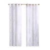 ChicFurnit Curtain Panel Sheer Burnout Bird on Branches Design for Layered Window Look, White, 63"*50"*0.13" - 4 of 4