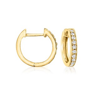 Pure Collection by Ross-Simons 0.20 ct. t.w. Diamond Huggie Hoop Earrings in 14kt Yellow Gold - 1 of 4