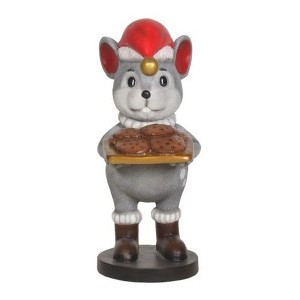 Garden Elements Fiberglass Mouse Wearing Boots Christmas Statue Yard Decor, 28in - 1 of 4