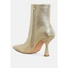 Tentia Metallic Pleather Spool Heel Boots Women - 3 of 4
