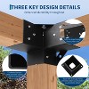 4"x4" Pergola Kit,Heavy-Duty Carbon Steel Gazebo Hardware with 4-Way Brackets,Perfect for Outdoor Patio,Pergola & Cabin Construction - 2 of 4