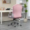 SKRAN Home Office Chair, Velvet Computer Chair, Button Tufted Desk Chair with Swivel Wheels, Adjustable Height, and Tilt Function - 2 of 4