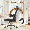 Infurnic Task and Office Chairs, Office Chair with Adjustable Lumbar Support, High Back Chair for Home and Office, Black, 16.14"*19.49"*47" - 3 of 4
