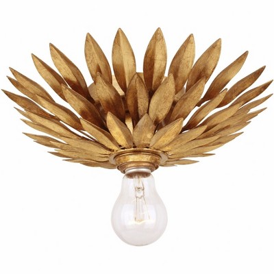 Crystorama Lighting Broche 1 - Light Flush Mount in  Antique Gold