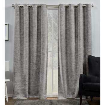 Exclusive Home Burke 100% Blackout Grommet Top Curtain Panel Pair