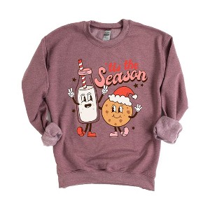 Simply Sage Market Women's Graphic Sweatshirt Milk and Cookie Season - 1 of 4