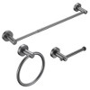 3-Piece Bathroom Towel Bar Hardware Set, Durable Space-Saving Aluminum - 2 of 4