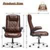Rbied Ergonomic Executive Office Chair Home Desk Chair with Flip-Up Arms, 360° Rotation, Adjustable Backrest and Height - 3 of 4