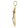 Black Bow Jewelry Men's 14k Two Tone Gold & CZ Extra Large Crucifix Pendant, 38 x 64mm - 2 of 4