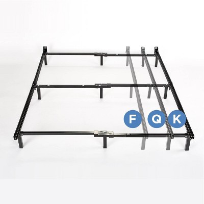 Queen 7" Compack Adjustable Metal Bed Frame Black - Zinus : Target