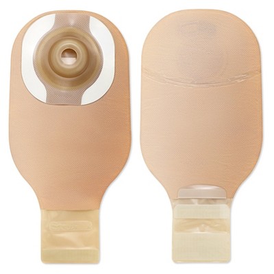 Premier Ostomy Pouch Drainable 1.125" Stoma 12"L 1pc System Beige 8963, 5 Ct