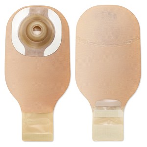Premier Ostomy Pouch Drainable 1.125" Stoma 12"L 1pc System Beige 8963, 5 Ct - 1 of 3