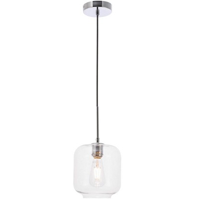 Elegant Lighting Collier 1 light Chrome and Clear glass pendant